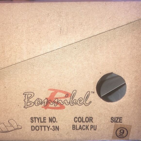 𝅺Bonnibel Dotty Black Double Strap Sandals - Picture 4 of 4